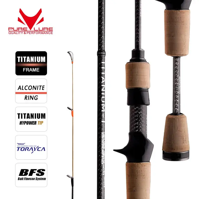 Purelure Titanium-T Xul Bfs Spinning/Casting Rod 0.5-6G Bait Weight 5Ft/6Ft F/Mf Action 1