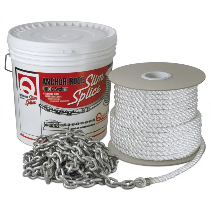 Quick Anchor Rode 25 - 8Mm Chain - 200 - 9/16" 3 Plait Rope 1