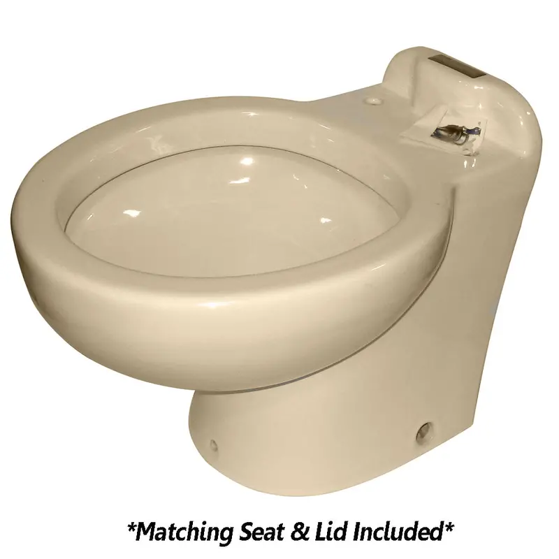 Raritan Marine Elegance - Household Style - Almond - Tall Angle Back - Freshwater Solenoid - Smart Toilet Control - 12V 1