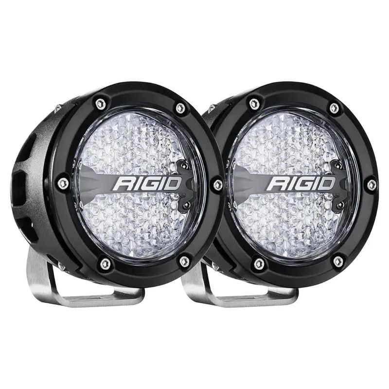 Rigid Industries 360-Series Rgbw 4" Offroad Lamp Diffused Beam W/Rgbw Backlight Pods - Set Of 2 1