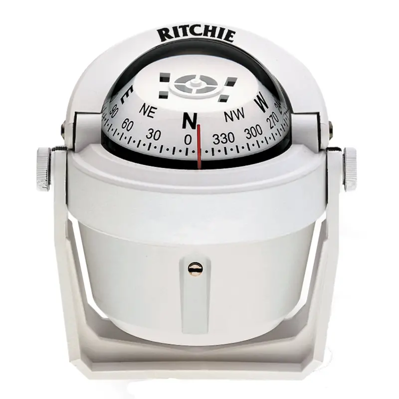 Ritchie B-51W Explorer Compass - Bracket Mount - White 1