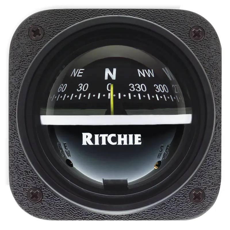 Ritchie V-537 Explorer Compass - Bulkhead Mount - Black Dial 1