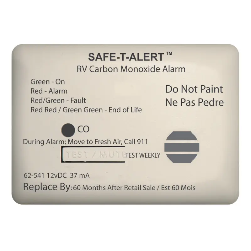 Safe-T-Alert 62 Series Carbon Monoxide Alarm - 12V - Rv Surface Mount - White 1