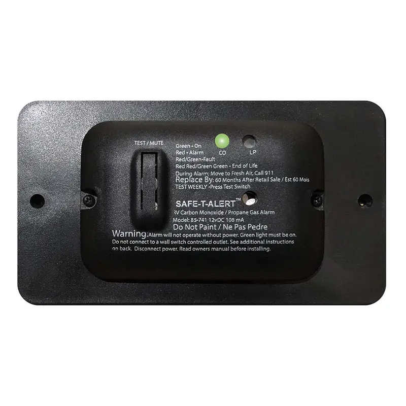 Safe-T-Alert 85 Series Carbon Monoxide Propane Gas Alarm - 12V - Black 1