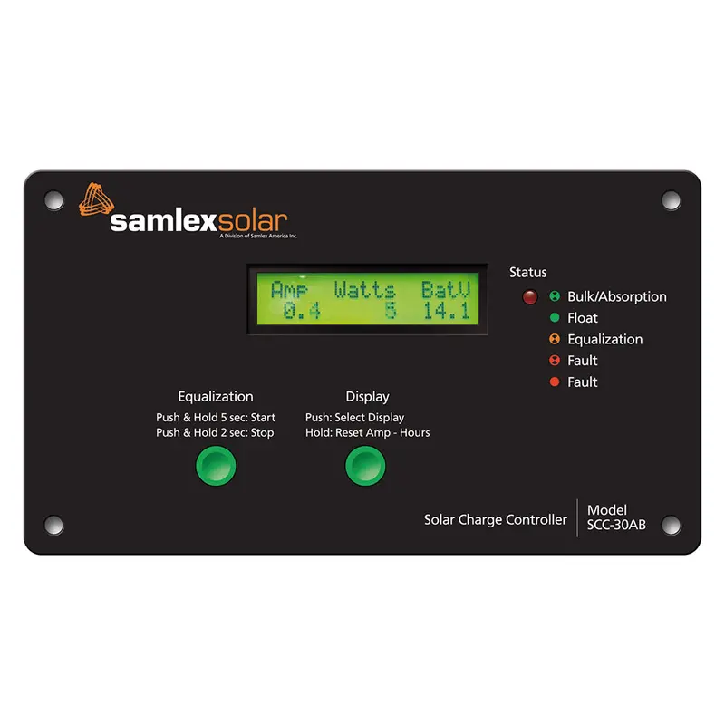 Samlex Flush Mount Solar Charge Controller W/Lcd Display - 30A 1