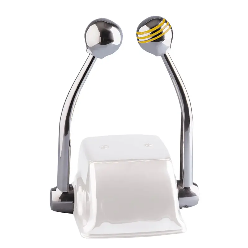 Schmitt Marine Standard Control Arm Set W/Gold Throttle Knob  Plain Shift Knob 1