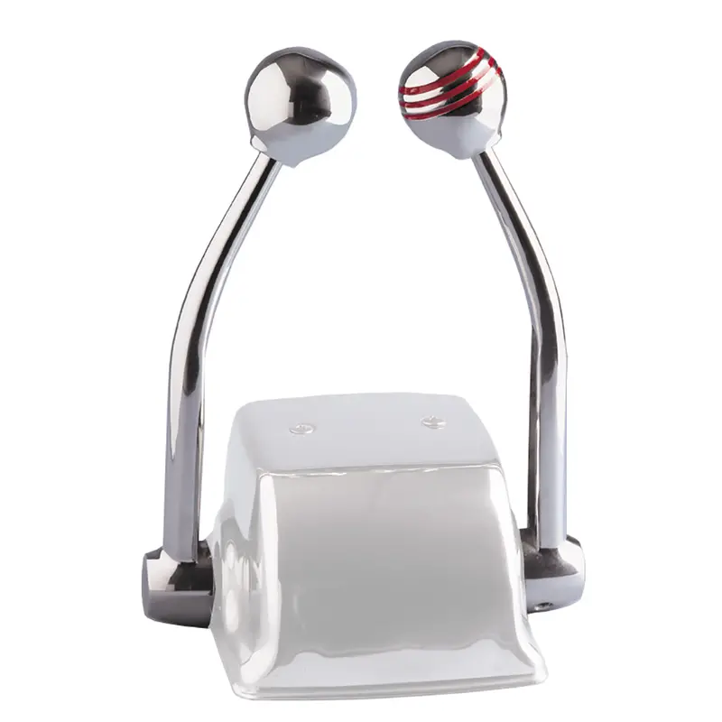Schmitt Marine Standard Control Arm Set W/Red Throttle Knob  Plain Shift Knob - Includes Arms  Knobs Only 1