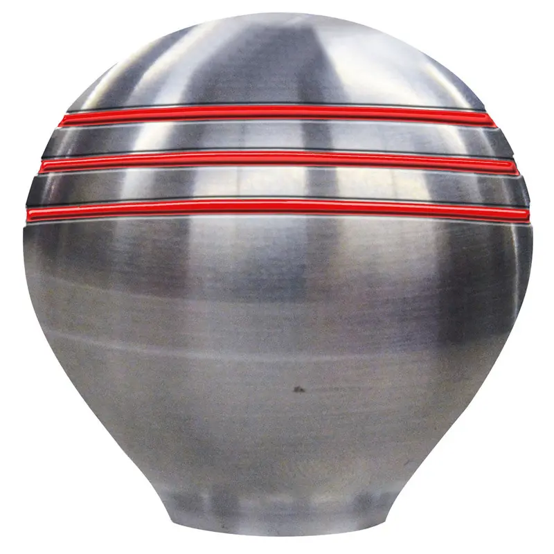 Schmitt Marine Throttle Knob - 1-1/2" - Red Grooves 1