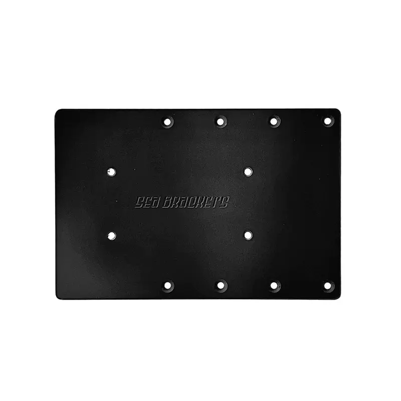 Sea Brackets 12" Straight Trolling Motor Plate F/Garmin Force Kraken - Black 1