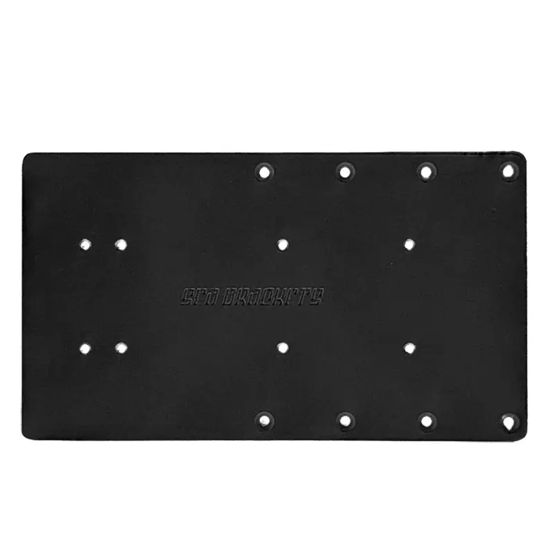 Sea Brackets 14" Straight Trolling Motor Plate - Black 1