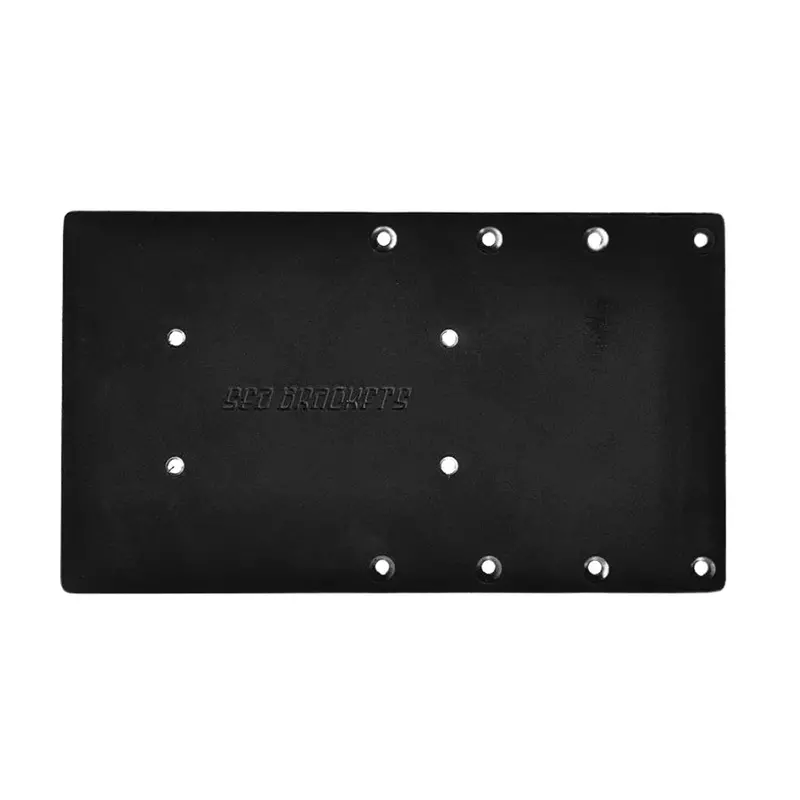 Sea Brackets 14" Straight Trolling Motor Plate F/Garmin Kraken - Black 1