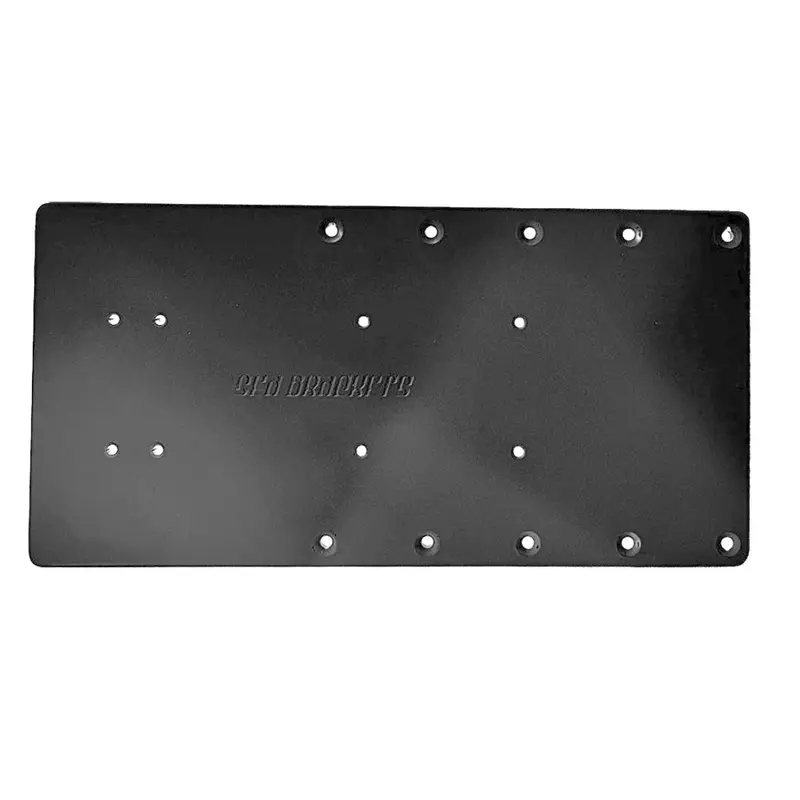 Sea Brackets 16" Straight Trolling Motor Plate - Black 1