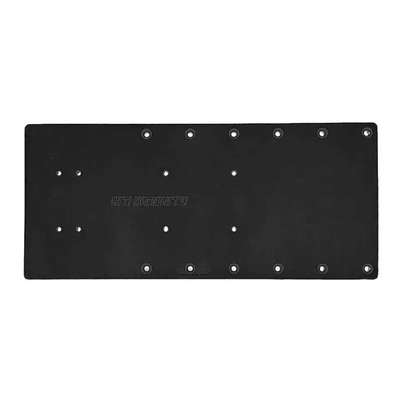 Sea Brackets 18" Straight Trolling Motor Plate - Black 1