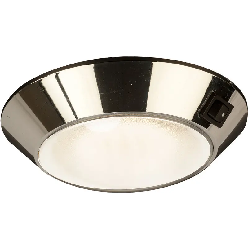Sea-Dog Chrome Plastic Led Dome Light 4" Day/Night - Clear/Red Bulb 1