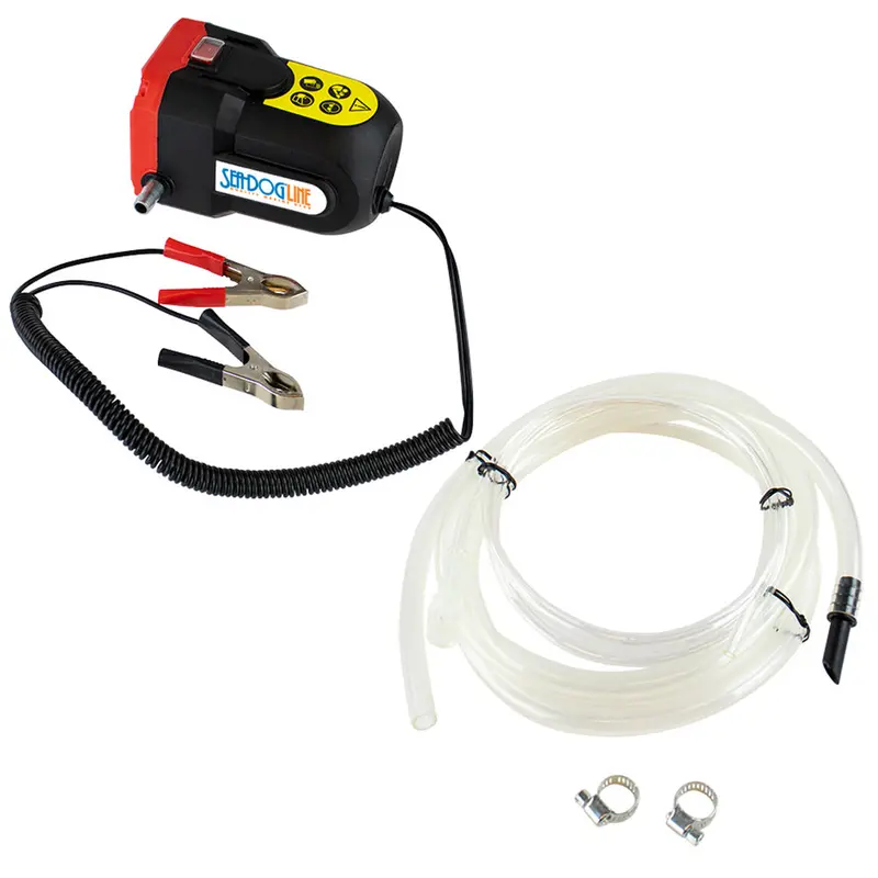 Sea-Dog Oil Change Pump W/Battery Clips - 12V 1