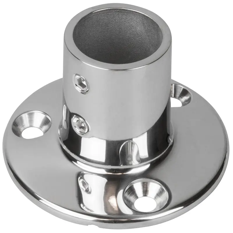 Sea-Dog Rail Base Fitting 2-3/4" Round Base 90 316 Stainless Steel - 1" Od 1