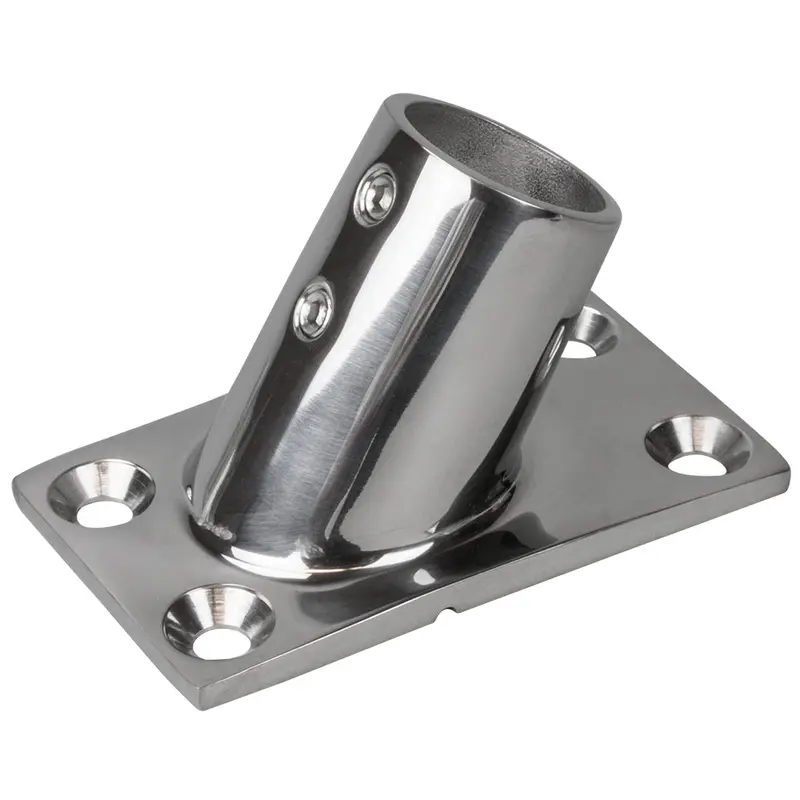 Sea-Dog Rail Base Fitting Rectangular Base 60 316 Stainless Steel - 1-7/8" X 3-1/4" - 1" Od 1