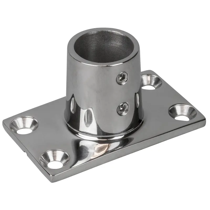 Sea-Dog Rail Base Fitting Rectangular Base 90 316 Stainless Steel - 1-7/8" X 3-3/16" - 1" Od 1