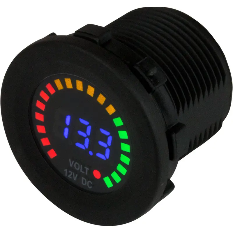 Sea-Dog Rainbow Display Digital Voltmeter - Injection Molded Nylon - 5V-15Vdc 1
