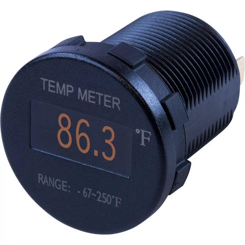 Sea-Dog Round Oled Temperature Meter Fahrenheit W/6 Lead 1