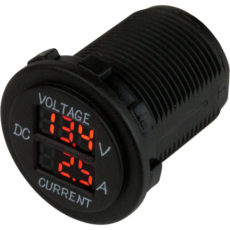Sea-Dog Round Voltage  Amp Meter - 6V-30V  0 Amp - 10 Amp Meter 1