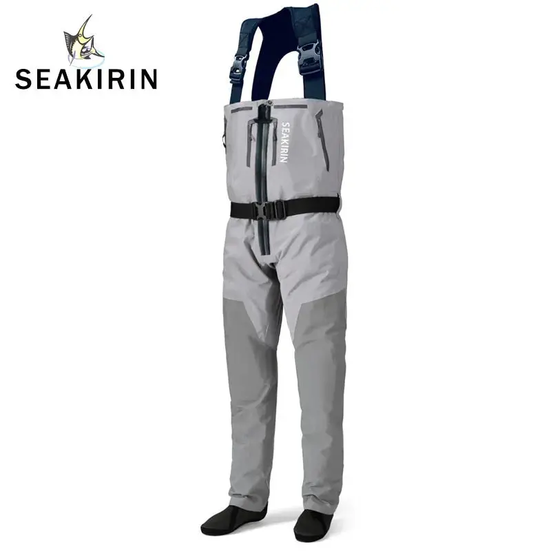 Seakirin Breathable Waterproof Zip-Front Chest Fishing Waders 1