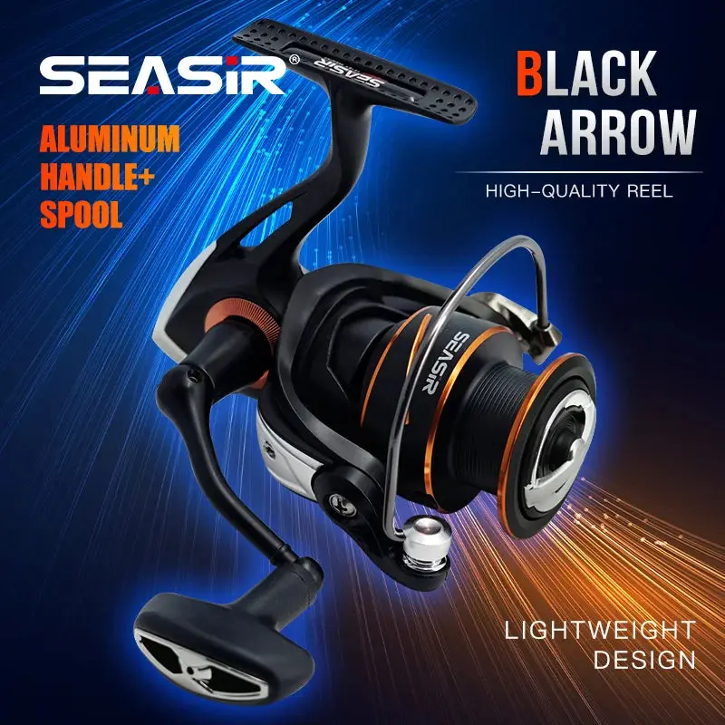 Seasir Black Arrow Spinning Reel 5+1Bb 5.2:1 Ratio Max Drag 8-13Kg 1