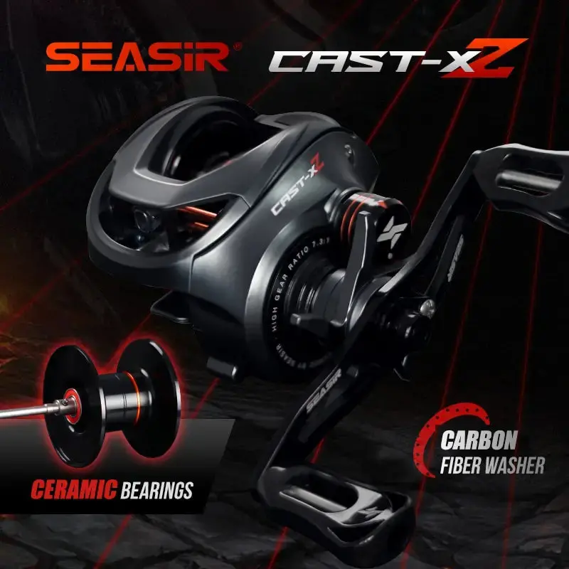 Seasir Cast-X2 Baitcasting Reel 7.3:1 9Kg Max Drag 6+1Bb 1
