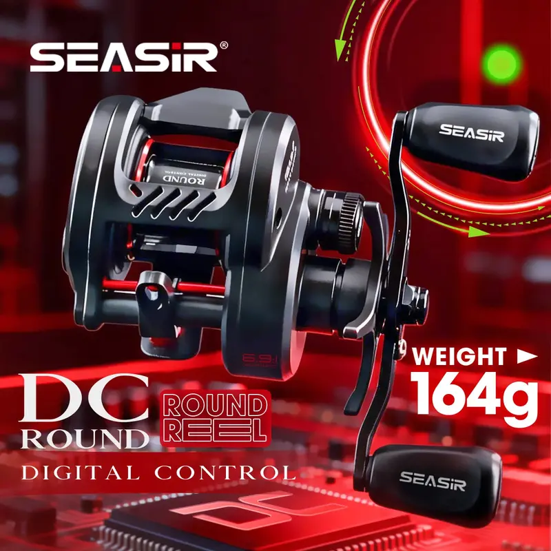 Seasir Dc-Round Baitcasting Drum Reel 164G 6.9:1 5.5Kg Max Drag 5+1Bb 1