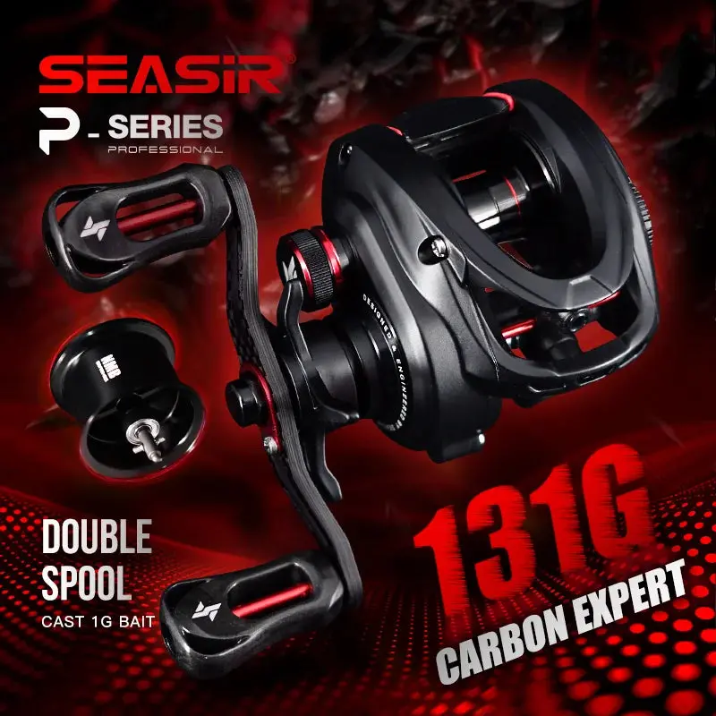 Seasir Mansory Pro Carbon Bfs Baitcasting Reel Double Spools 7+1 Bb 7.1:1/8.1:1 Max Drag 5Kg 1