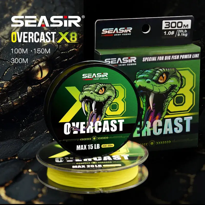 Seasir Overcast X8 Pe Braided Multifilament 100M-300M 15-50Lb 1
