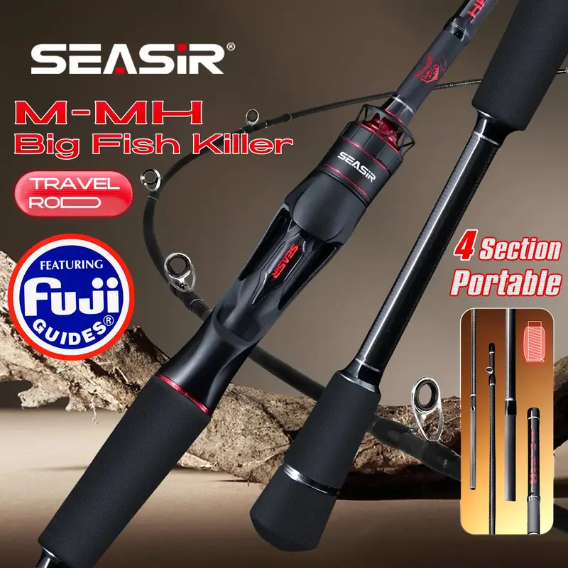 Seasir Salminus Travel Spinning/Casting Rod 1.83M 4Pc Xf M/Mh 1