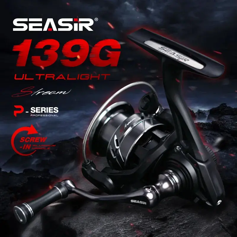 Seasir Stream Spinning Reel 139G Ultralight Carbon 6Kg Max Drag 5+1Bb 5.4:1 1
