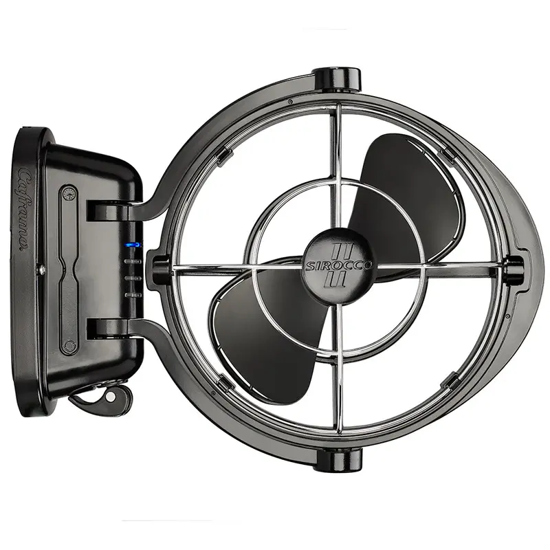 Seekr By Caframo Sirocco Ii 3-Speed 7" Gimbal Fan - Black - 12-24V 1