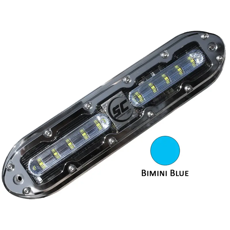 Shadow-Caster Scm-10 Led Underwater Light W/20' Cable - 316 Ss Housing - Bimini Blue 1