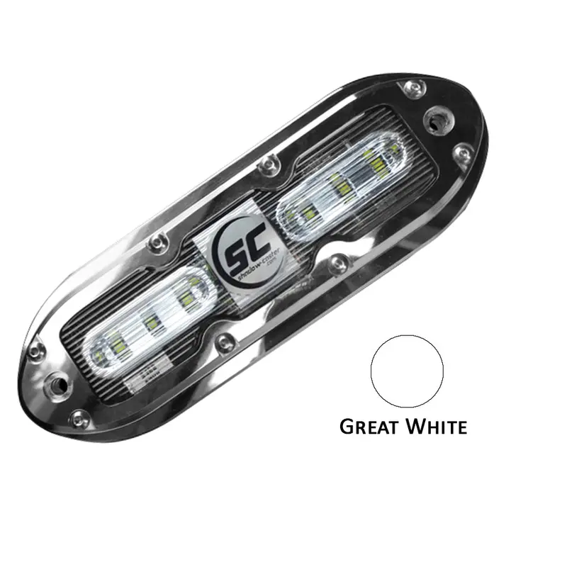 Shadow-Caster Scm-6 Led Underwater Light W/20' Cable - 316 Ss Housing - Great White 1