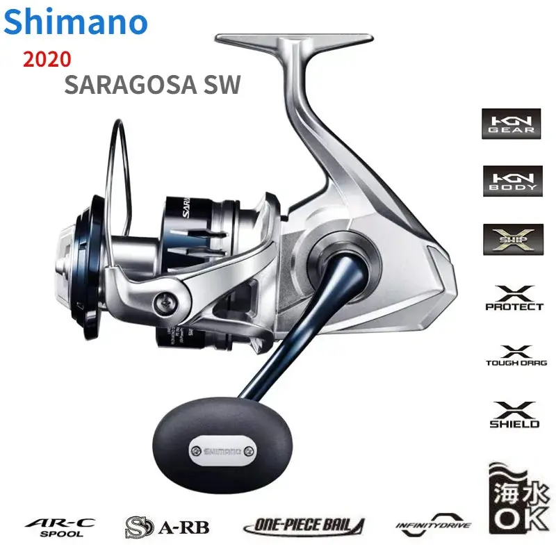 Shimano Saragosa Sw (2020 Model) Spinning Reel 5/6+1Bb 6.2:1/5.7:1/5.6:1/4.9:1/4.4:1 1