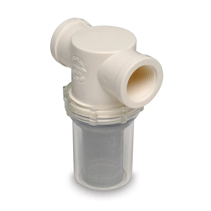 Shurflo By Pentair 1-1/4" Raw Water Strainer W/Bracket  Fittings - 20 Mesh 1