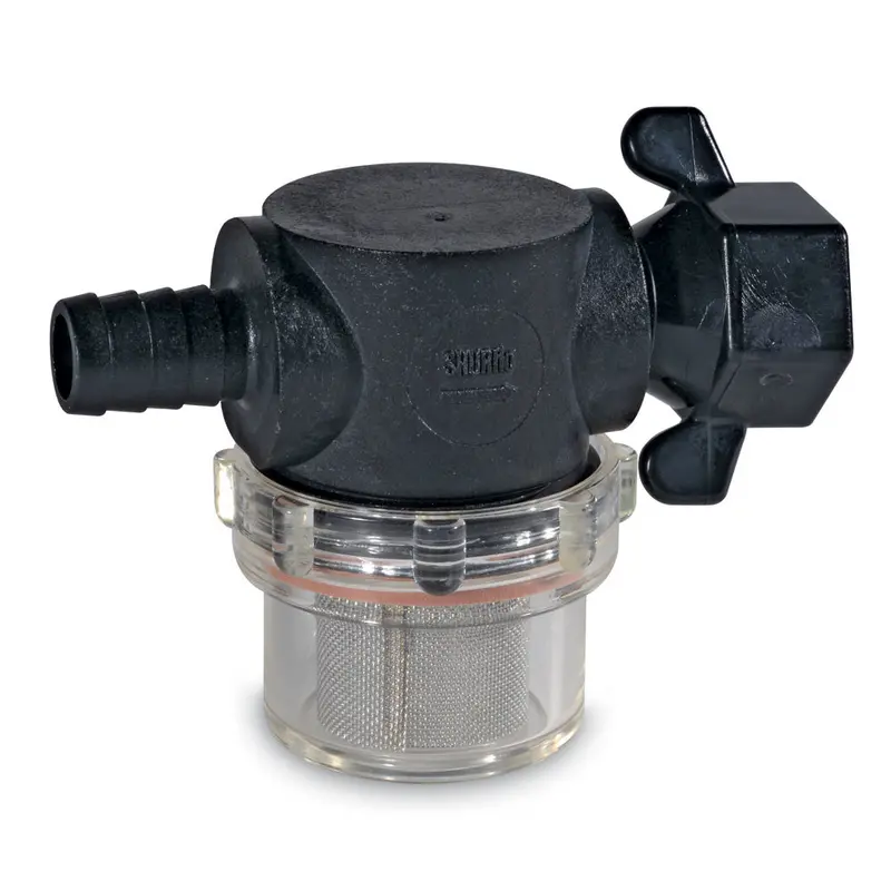 Shurflo By Pentair Swivel Nut Strainer - 1/2" Barb Inlet - Clear Bowl 1