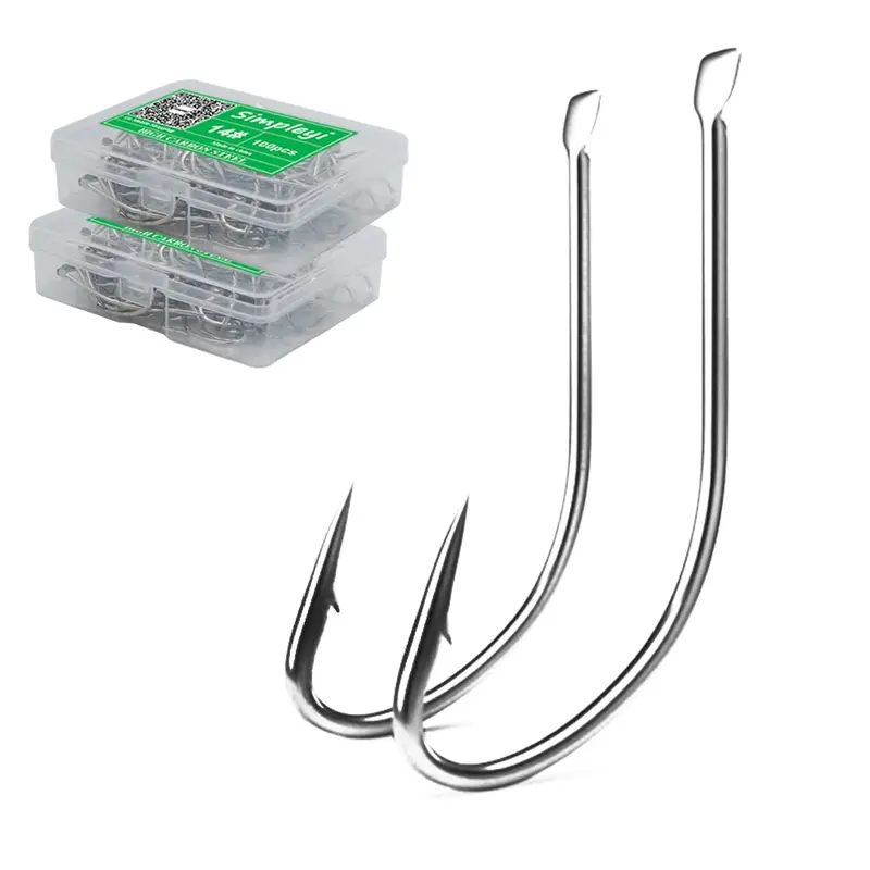 Simpleyi 100Pcs 1#-14# Series Bait Hooks 1