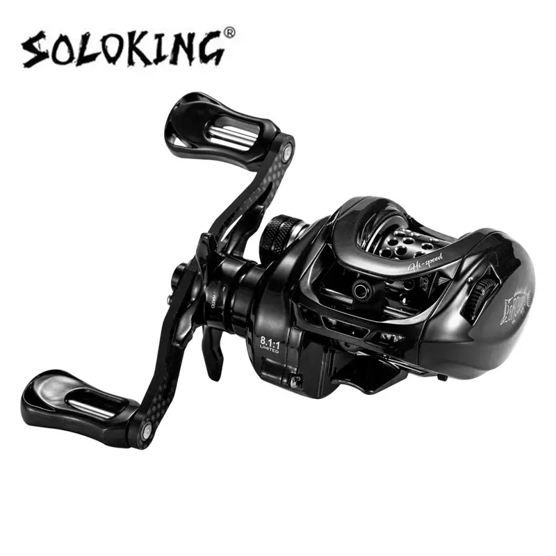 Soloking Bmc100 Bfs Baitcasting Reel With Drag Clicker 8.1:1 Ratio 11+1 Bb 1