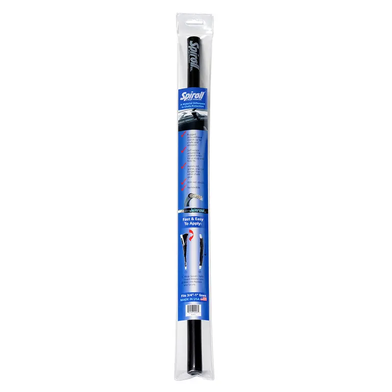 Spiroll Chafe Guard Black F/Lines Up To 3/4"-1" Diameter 1