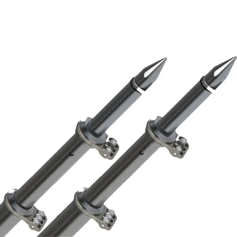 Taco 18 Deluxe Outrigger Poles W/Rollers - Silver/Black 1