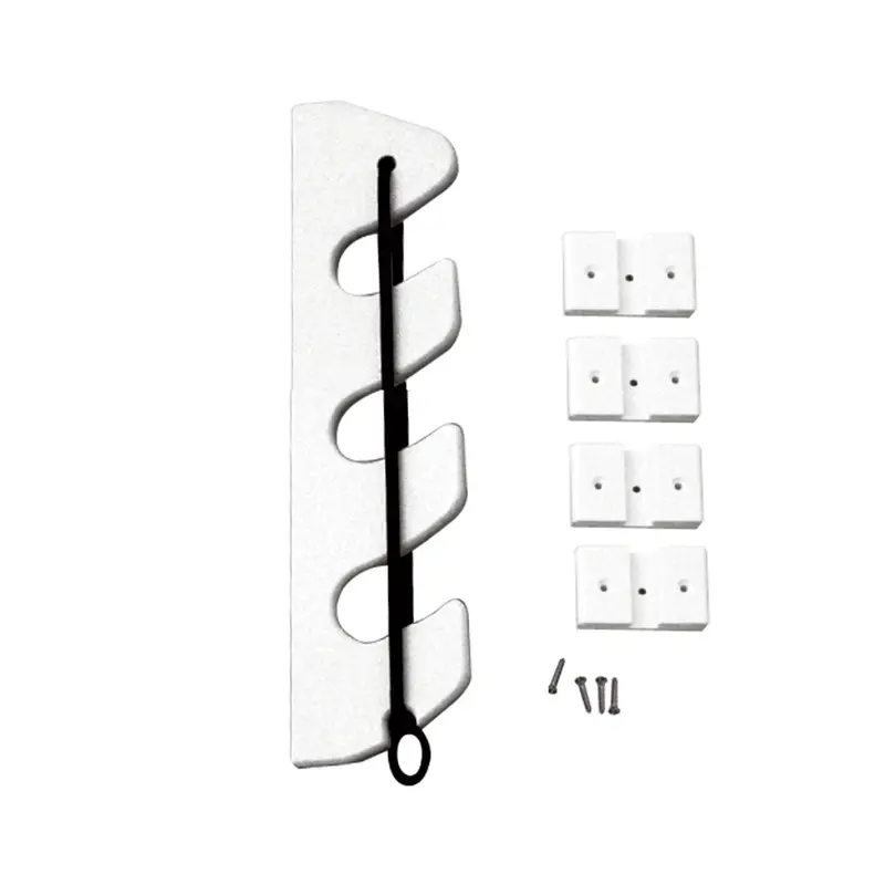 Taco 3-Rod Poly Bungee Rod Holder Rack - White 1