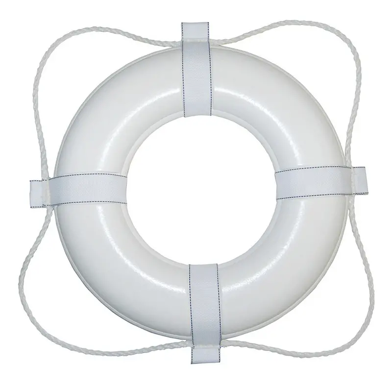 Taylor Made Foam Ring Buoy - 24" - White W/White Grab Line 1