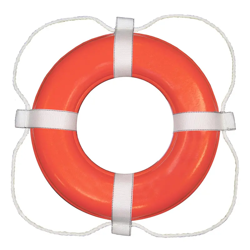 Taylor Made Foam Ring Buoy - 30" - Orange W/White Grab Line 1