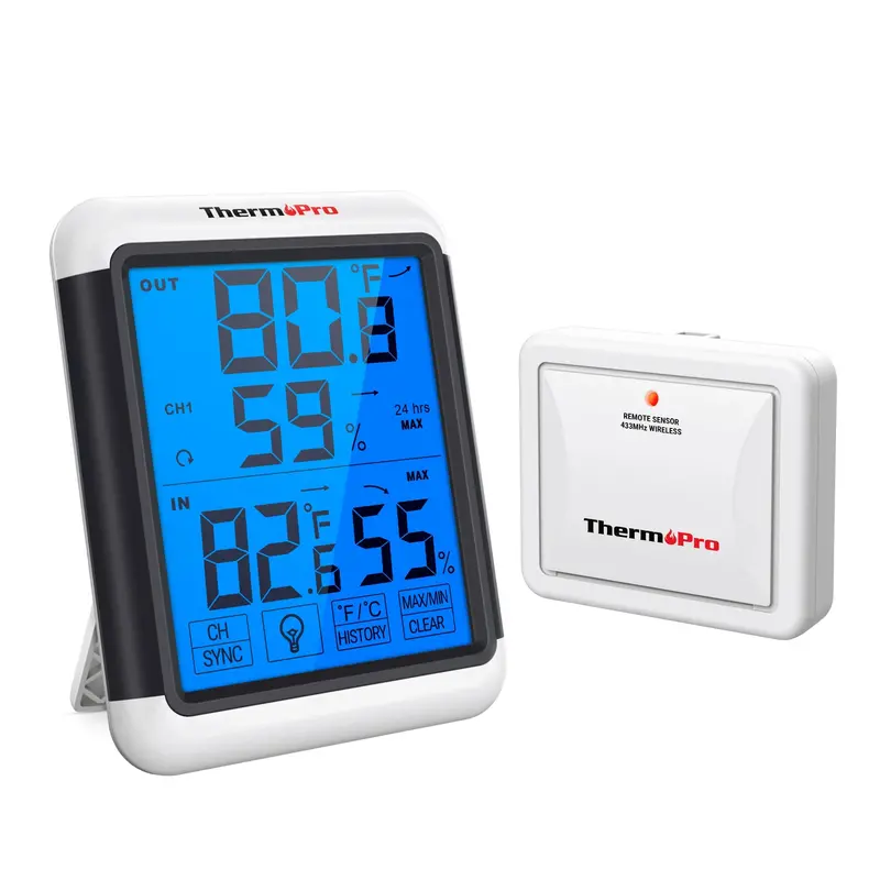 Thermopro Tp65c Indoor Outdoor Temperature And Humidity Weather Station 1