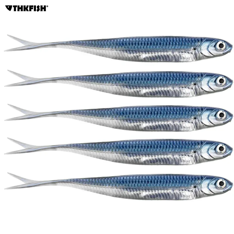 Thkfish Soft Plastic Minnow Jerkbait 100Mm/3.9G 5Pcs 1