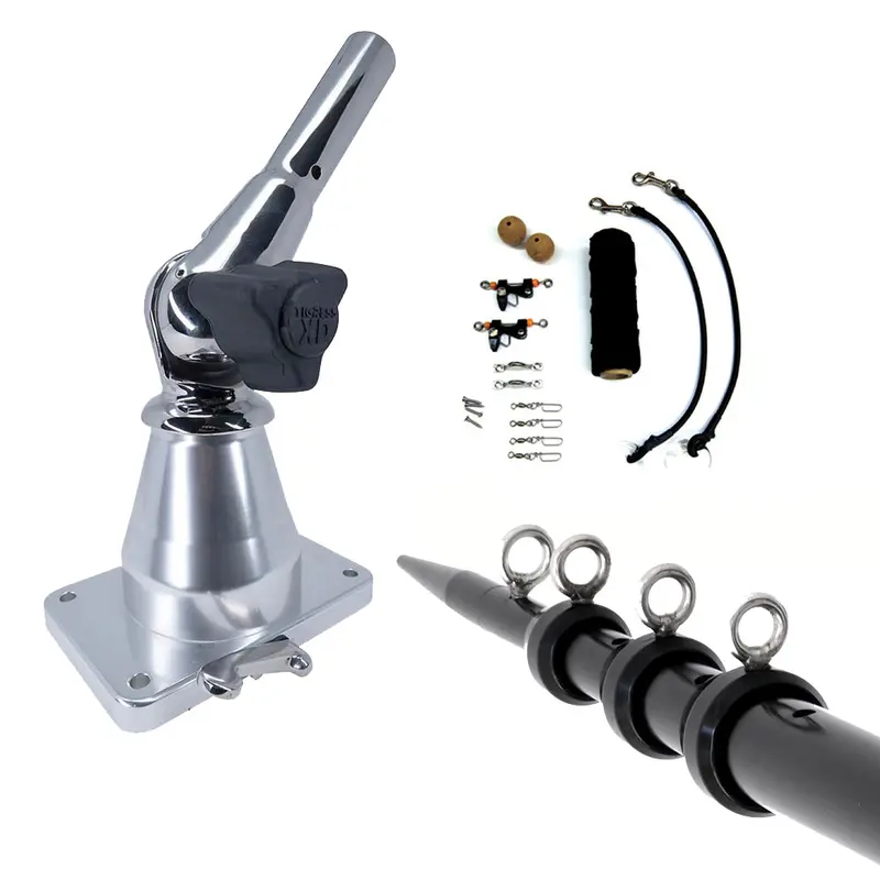 Tigress Xd Bay Series Top Mount System - 15 - Aluminum Black Outriggers Deluxe Rigging Kit 1