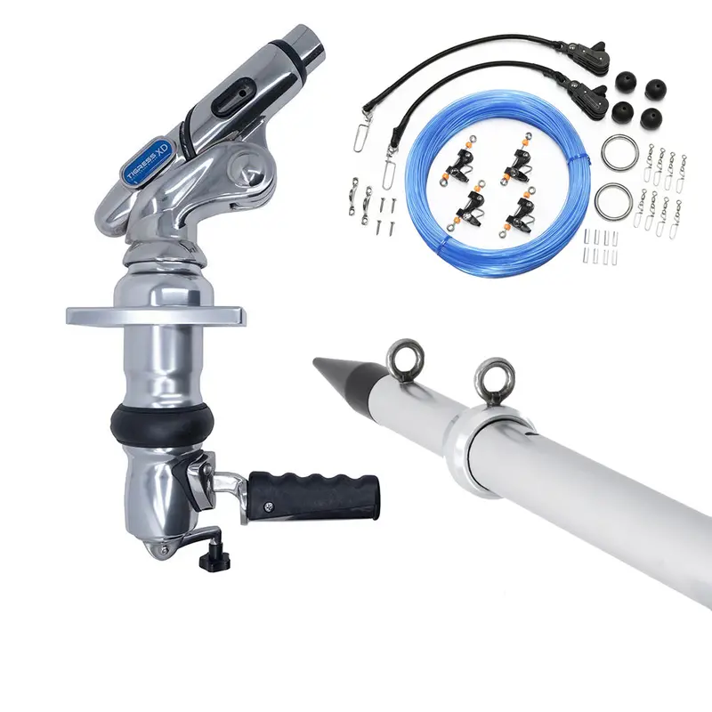 Tigress Xd Crank Top Mount System - 18 - Silver Outriggers Pro Series Double Rigging Kit 1